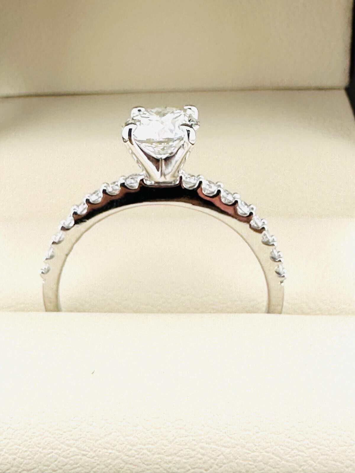 1.01 Ct Round G VS2 Lab Grown CVD Diamond Engagement 14K Gold Ring Size 8.5