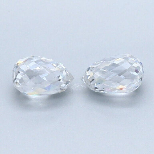 Lab Grown Diamond HPHT Briolette Pair 0.53 Ct E COLOUR VS1 Clarity Loose Diamond