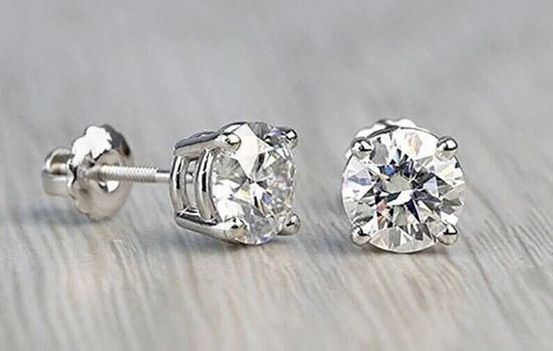 Trending Lab Created HPHT VVS-VS White Gold 1 CT to 2 CT 14K White Gold Studs