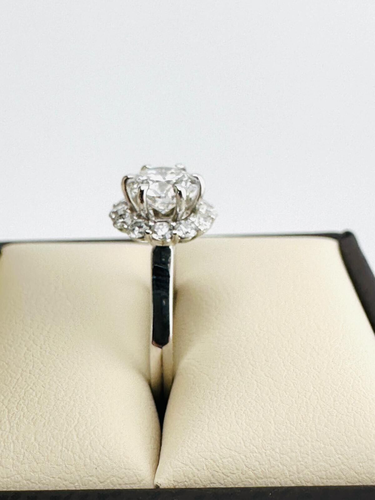 1.01 Ct ROUND F VS2 Lab Grown CVD Diamond Engagement 14K Gold Ring Size 5.5