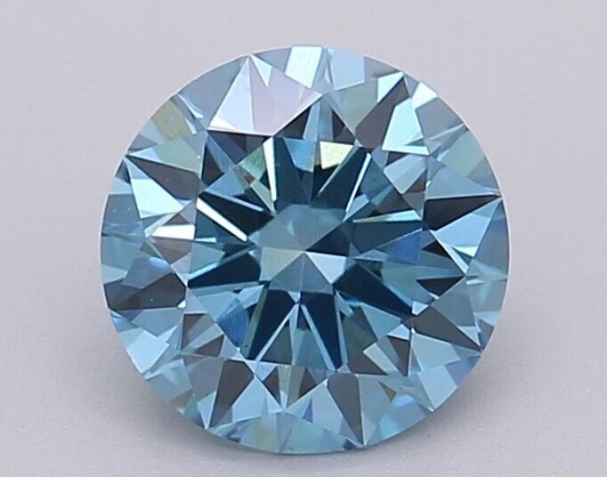 Round 1.01 ct Fancy Vivid Blue VS1 IGI Certified Lab Grown CVD Diamond