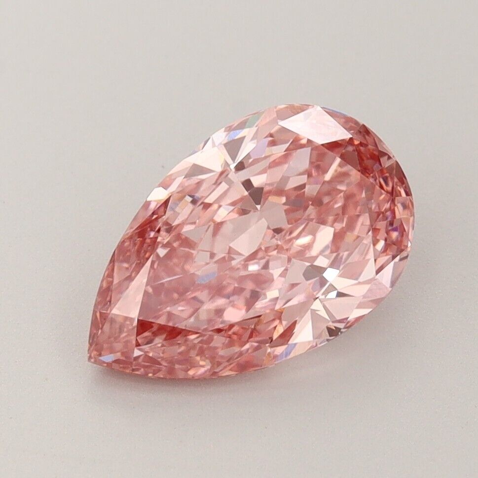 Pear 2.05ct Fancy Vivid Pink VS1 IGI Certified CVD Lab Grown Loose Diamonds