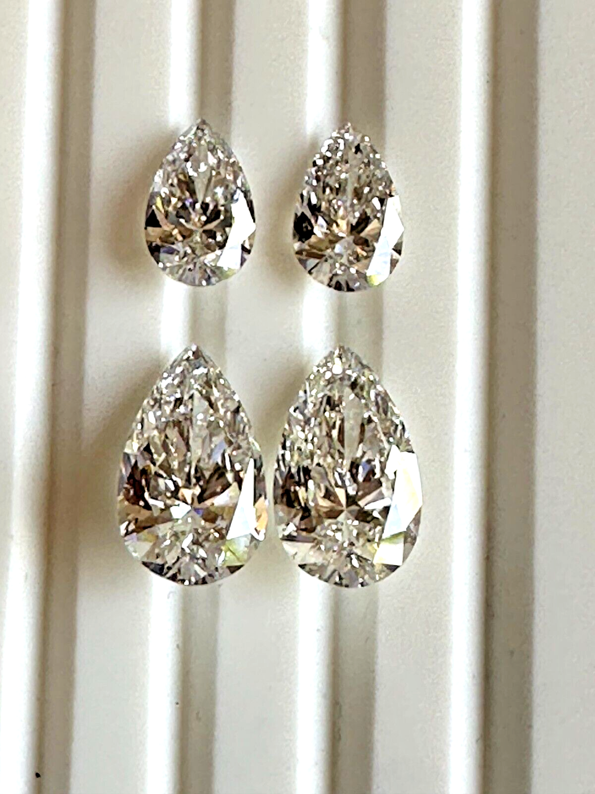 11.50 CARAT PEAR SHAPE IGI Certified Lab Grown CVD Diamond H VS1 EARRING SET