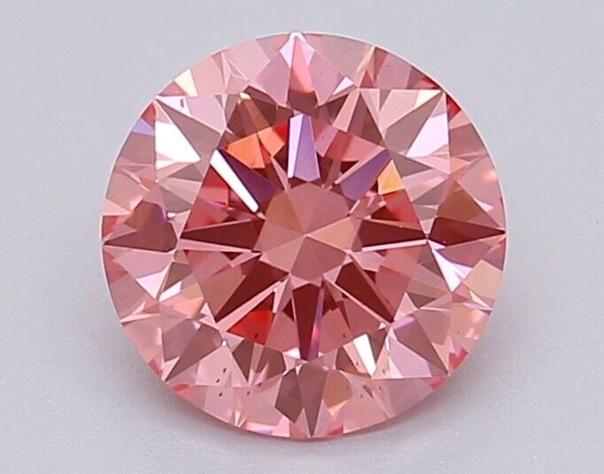 Round 1.02 Cts Fancy Vivid Pink VS2 IGI Certified CVD Lab Grown LOOSE Diamond