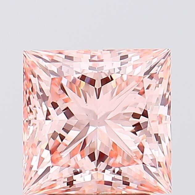 Princess cut 2.71ct Fancy Intense Pink VS1 IGI Certified CVD Diamond