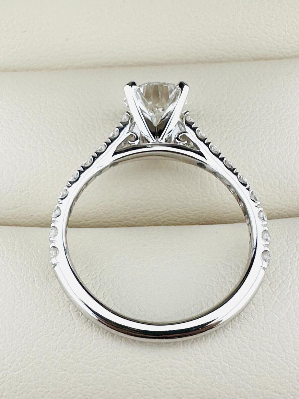 1.01 Ct ROUND E VVS2 Lab Grown CVD Diamond Engagement 14K Gold Ring Size 6.25