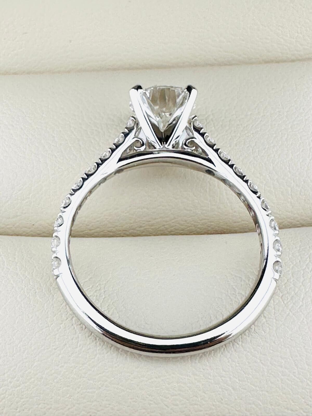 1.01 Ct ROUND E VVS2 Lab Grown CVD Diamond Engagement 14K Gold Ring Size 6.25