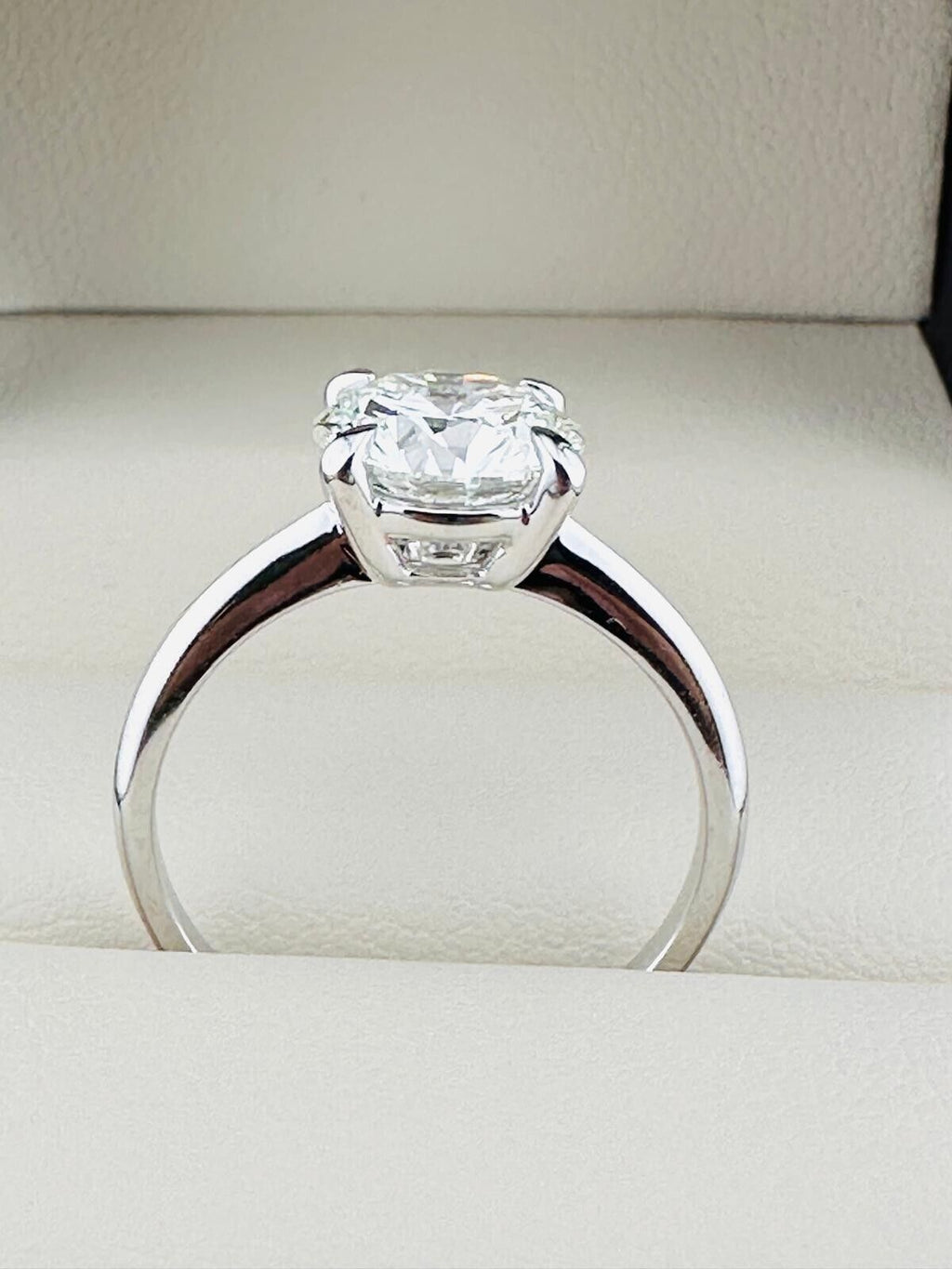 2.03 Ct Round I VS2 Lab Grown CVD Diamond Engagement 14K White Gold Ring Size 7