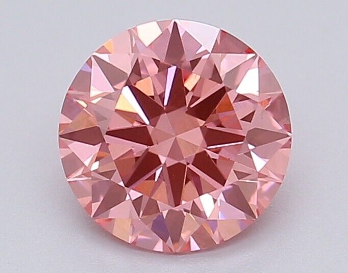 Round 1.01 Cts Fancy Vivid Pink VS1 IGI Certified CVD Lab Grown LOOSE Diamond