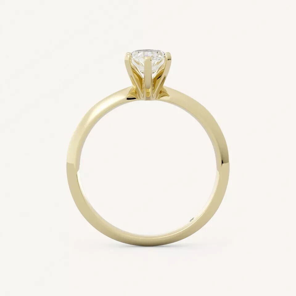 Solitaire Lab Grown Ring 1.00 Ct G VS2 Marquise Diamond Engagement Ring 14k Gold