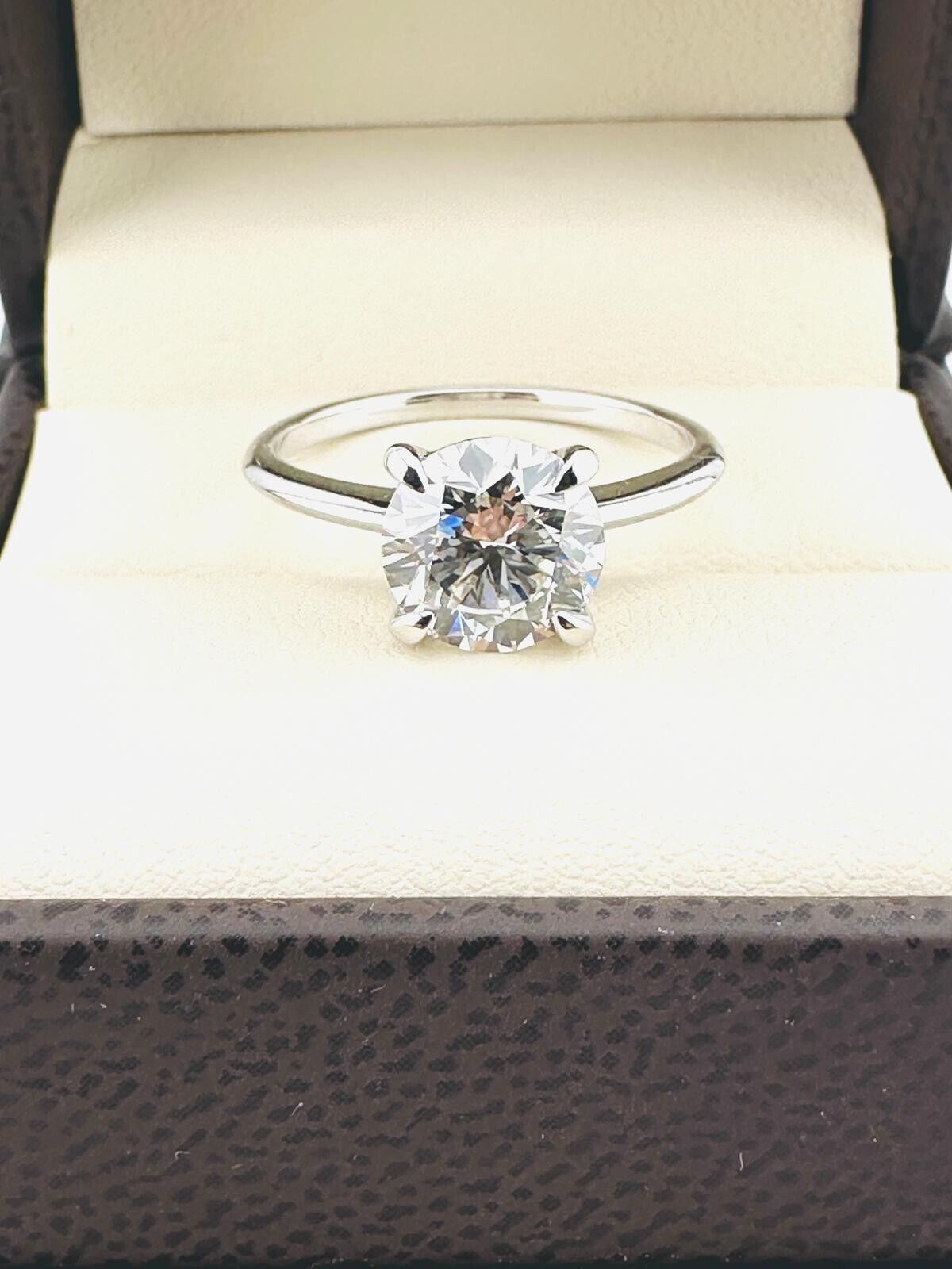 2.00 Ct Round G VS2 Lab Grown CVD Diamond Engagement 14K Gold Ring Size 7