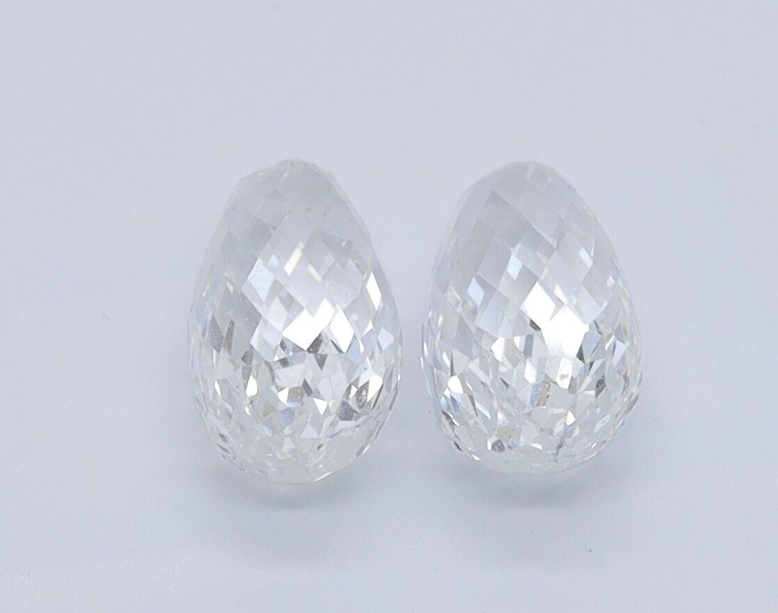 Lab Grown Diamond HPHT Briolette Pair 0.91 Ct E COLOUR VS1 Clarity Loose Diamond