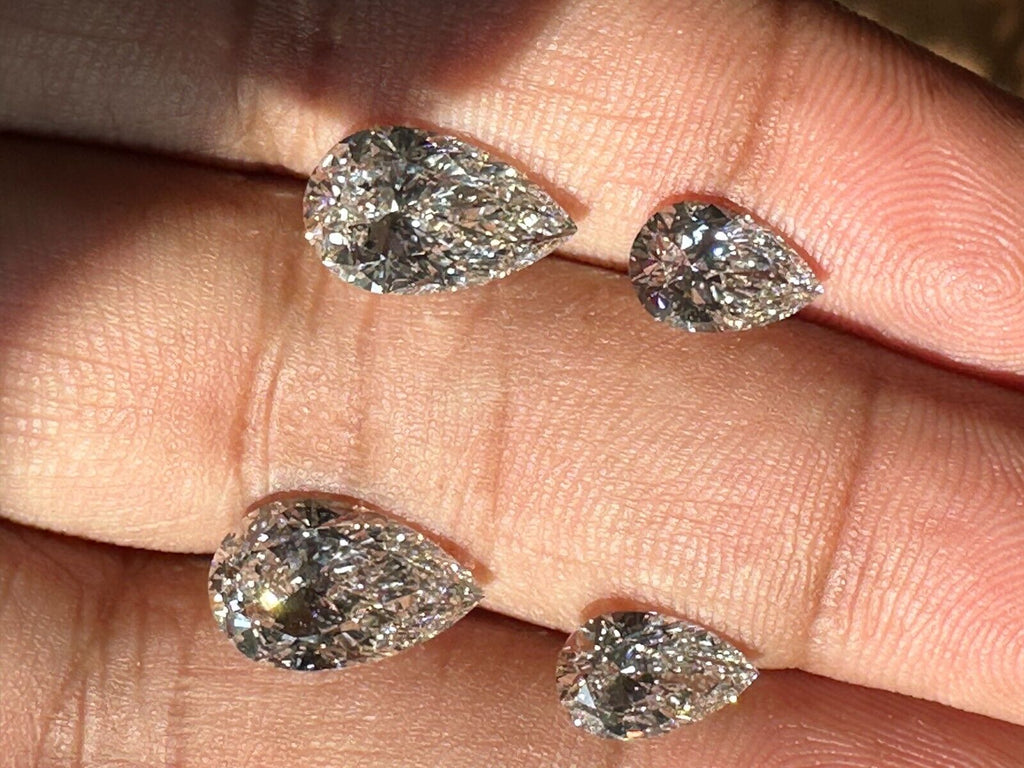 11.60 CARAT PEAR SHAPE IGI Certified Lab Grown CVD Diamond G VS1 EARRING SET