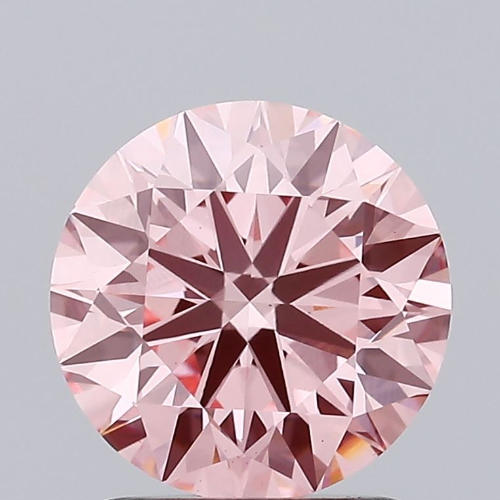 Round 1.58ct Fancy Intense Pink VS1 IGI Certified Lab Grown CVD Diamond ROUND