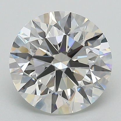 ROUND EXCELLENT CUT 2.58 Cts F VVS2 IGI CERTIFIED CVD LAB GROWN LOOSE DIAMOND