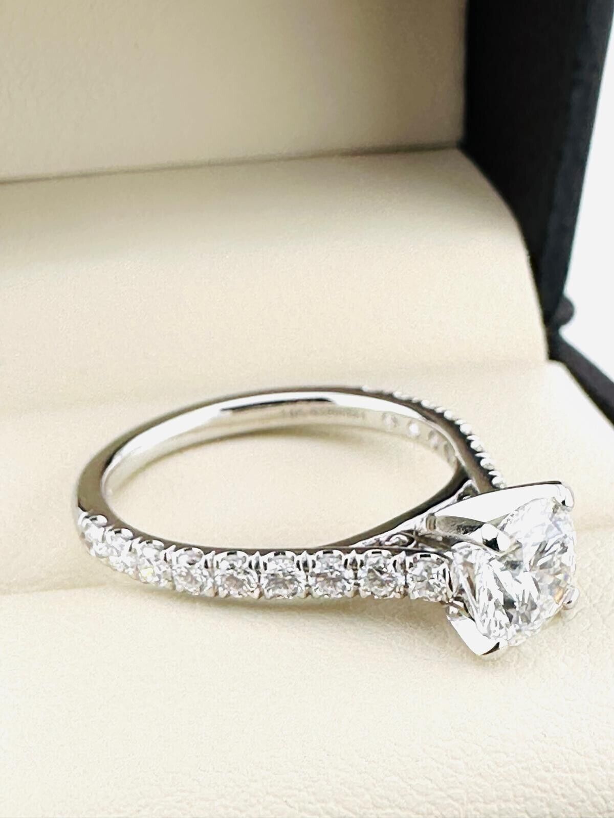 1.01 Ct ROUND E VVS2 Lab Grown CVD Diamond Engagement 14K Gold Ring Size 6.25