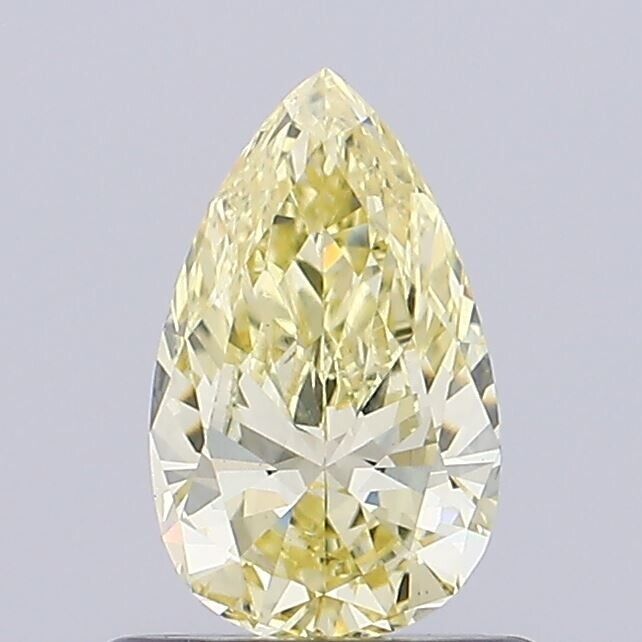 Pear Cut 0.64 Ct Fancy Intense Yellow VS2 IGI Certified Lab Grown CVD Diamond