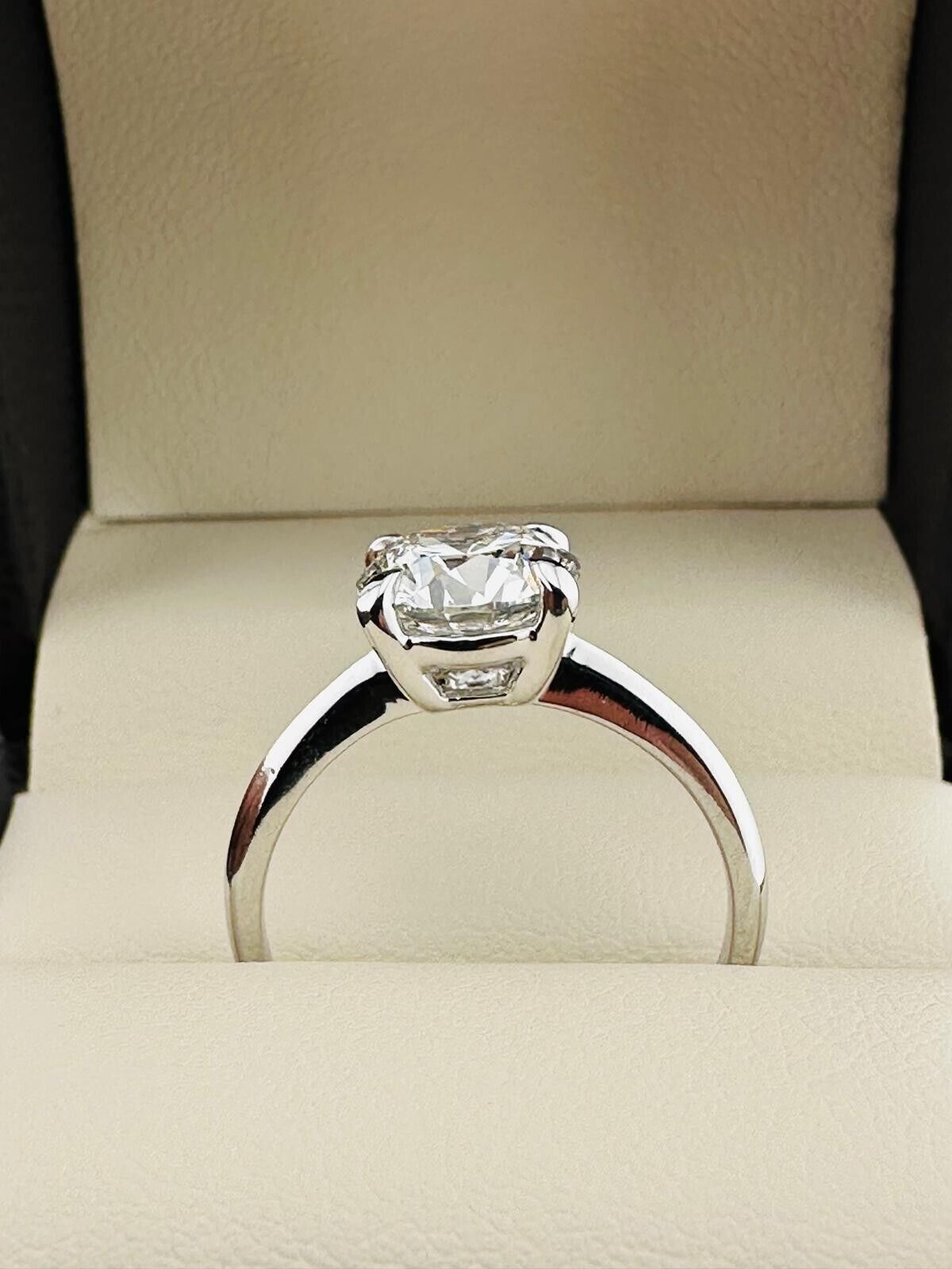 2.00 Ct Round G VS2 Lab Grown CVD Diamond Engagement 14K Gold Ring Size 7