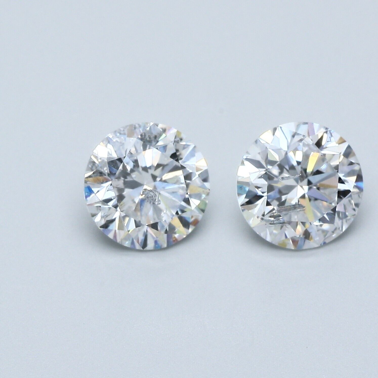 0.25 Caret Pair ROUND Cut  H Color VS1 Clarity LAB GROWN CVD diamond