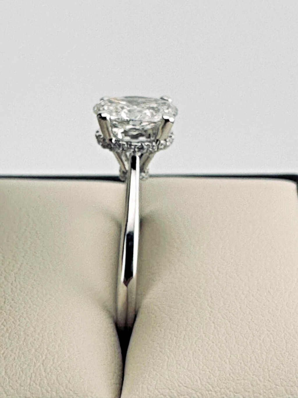 1.03 Ct Round H VS2 Lab Grown CVD Diamond Engagement 18K Gold Ring Size 6.25