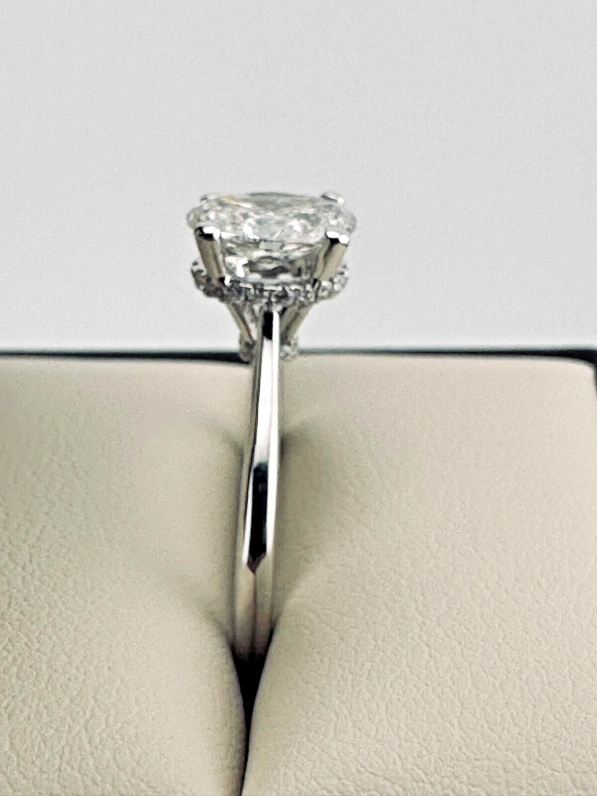 1.03 Ct Round H VS2 Lab Grown CVD Diamond Engagement 18K Gold Ring Size 6.25