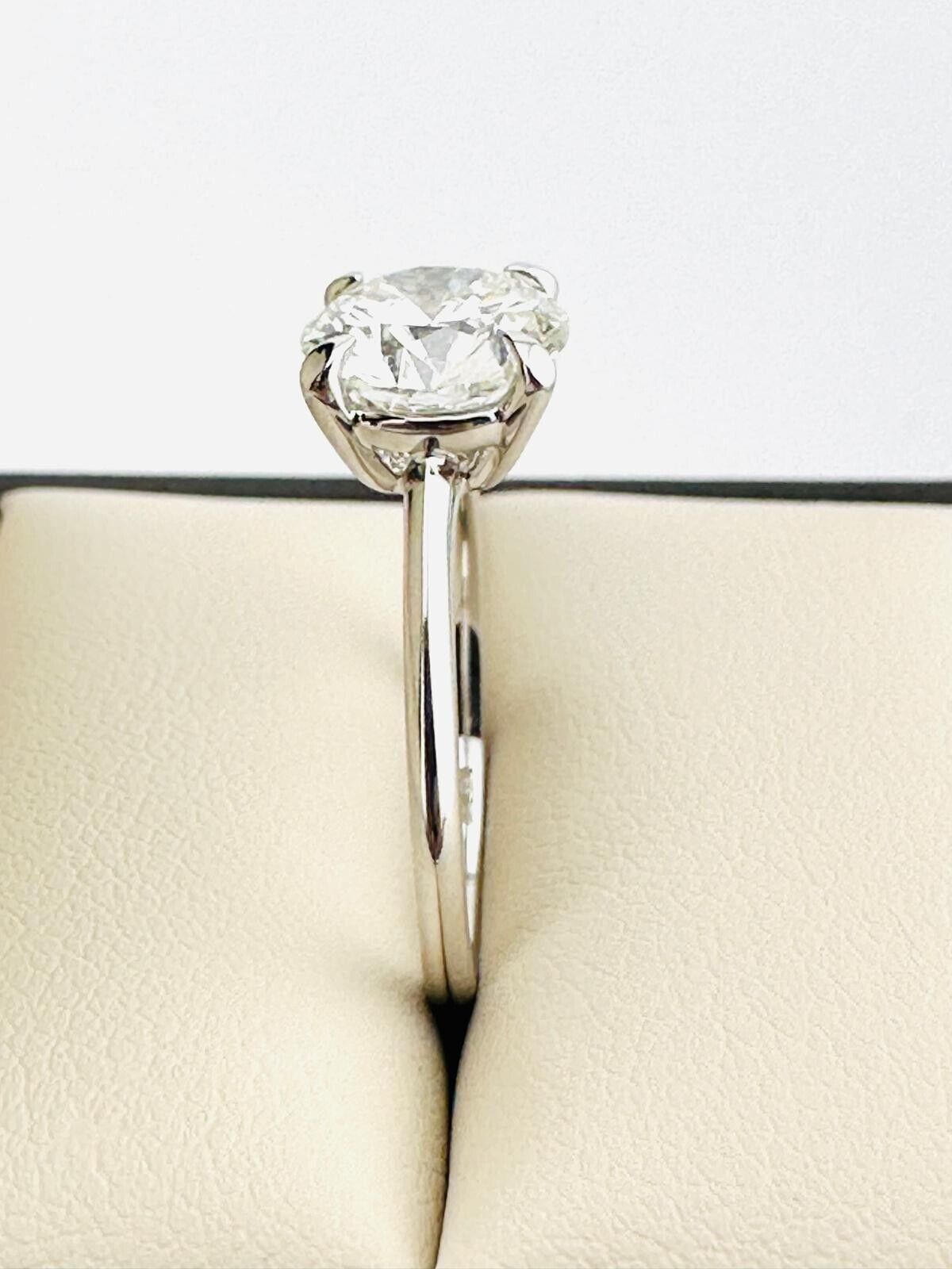 2.03 Ct Round I VS2 Lab Grown CVD Diamond Engagement 14K White Gold Ring Size 7