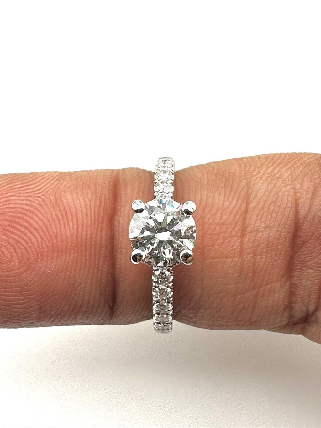 1.01 Ct OVAL E VVS2 Lab Grown CVD Diamond Engagement 14K Gold Ring Size 6.25