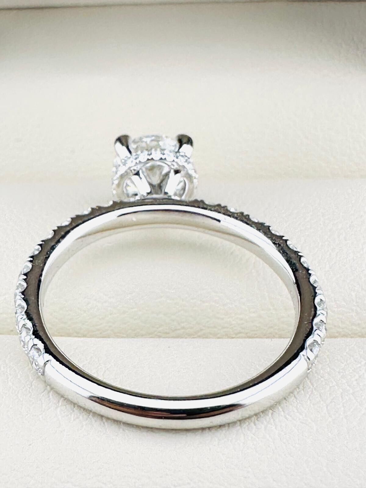 1.01 Ct OVAL E VVS2 Lab Grown CVD Diamond Engagement 14K Gold Ring Size 6.25