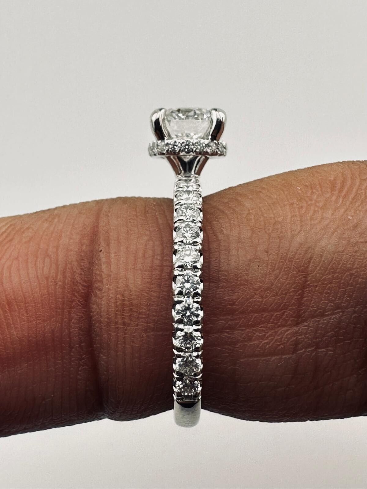 1.01 Ct OVAL E VVS2 Lab Grown CVD Diamond Engagement 14K Gold Ring Size 6.25