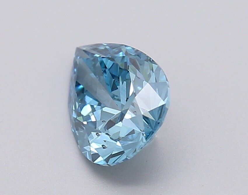 Pear 1.03 Cts Fancy Vivid Blue SI1 IGI Certified Lab Grown CVD Diamond