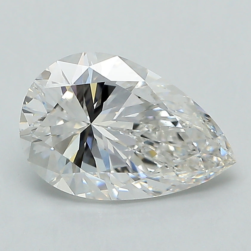 Lab Grown 1.87 Ct PEAR Cut IGI Certified CVD Diamond F Color VS1 Clarity
