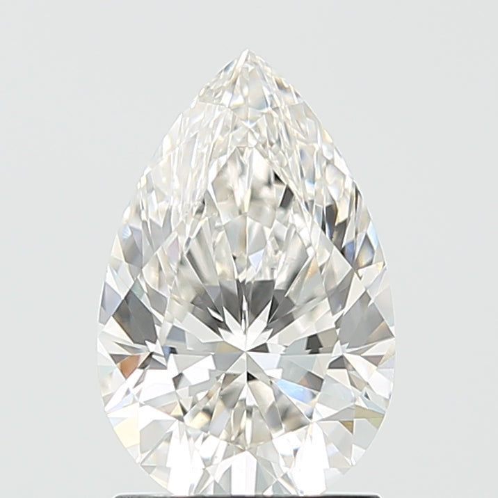 Lab Grown 1.63 Ct PEAR Cut IGI Certified CVD Diamond H Color VS1 Clarity